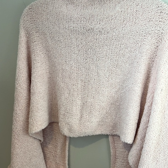 Soma Womens Light Pink Chenille Pocket Wrap Shawl Cardigan Soft One Size 75"x26" - Picture 10 of 16